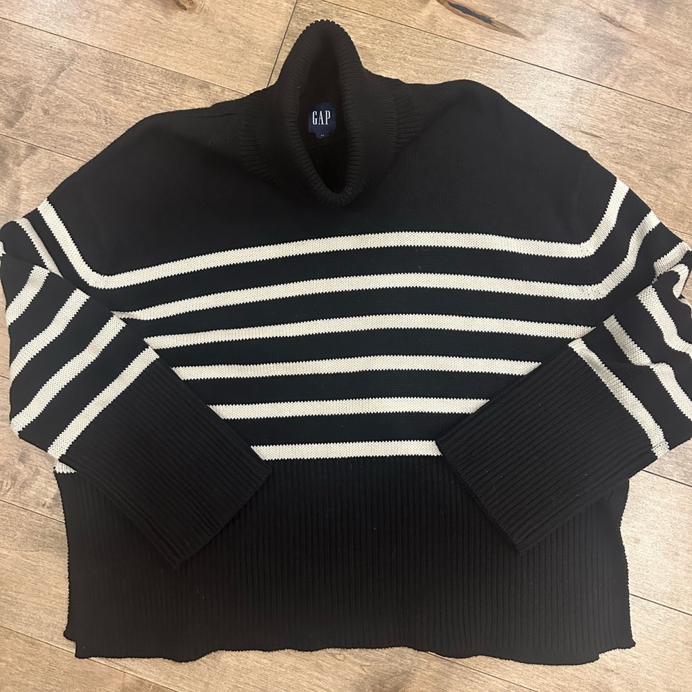 Gap Striped Oversized 100% Cotton Sweater - Picture 1 of 2